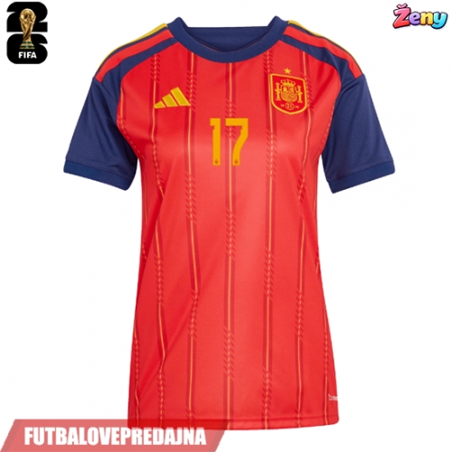 Lacne Ženy Futbalové dres Španielsko Nico Williams #17 MS 2026 Krátky Rukáv - Domáci